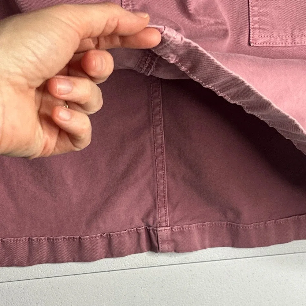 Boden Mauve Pink‎ Utility Chino Skirt High Waist Paper Bag Pockets Cotton 12